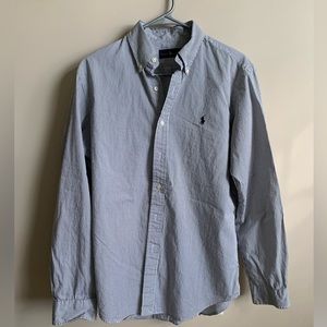 Ralph Lauren Black and White Striped Long Sleeve Shirt